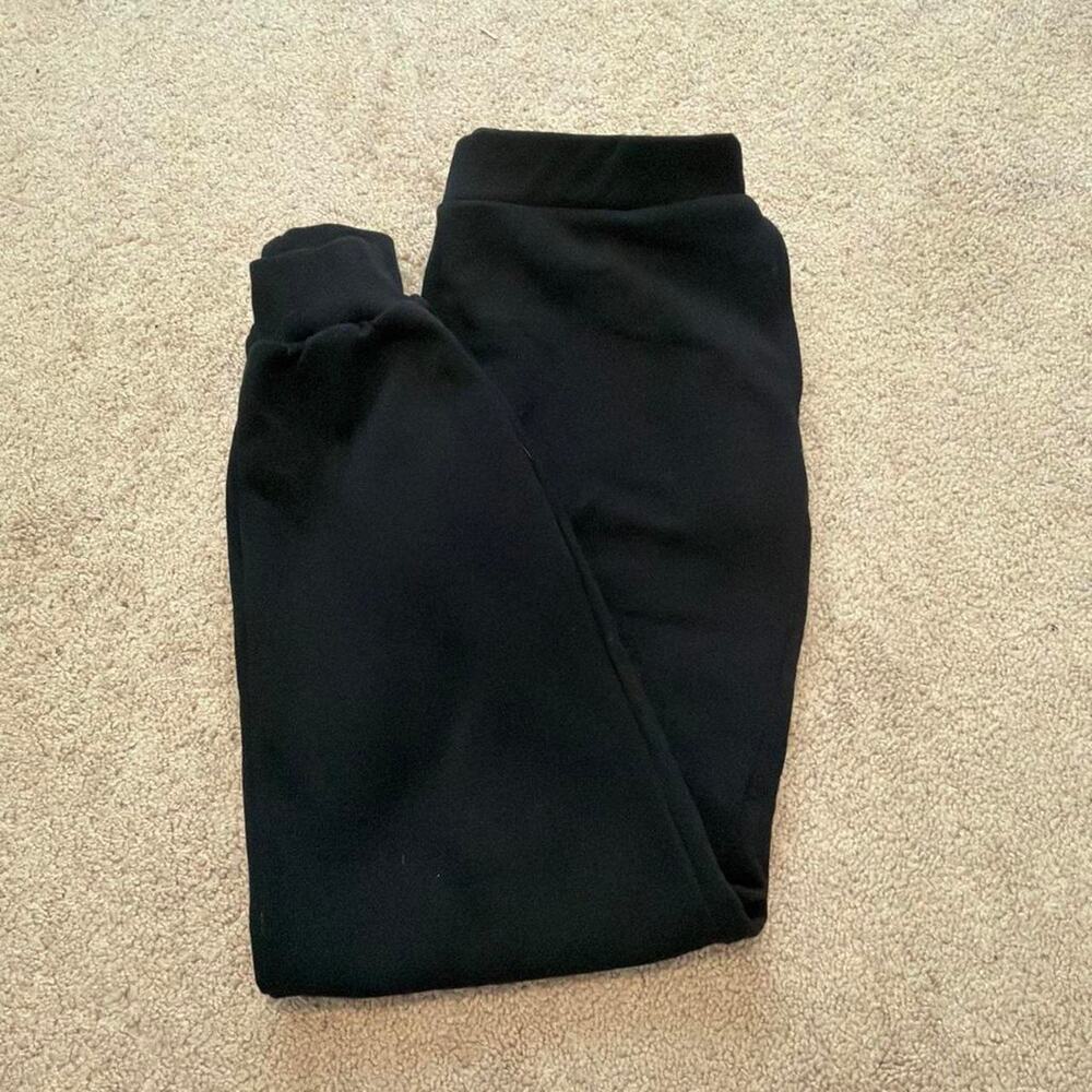 Black joggers with elastic waistband